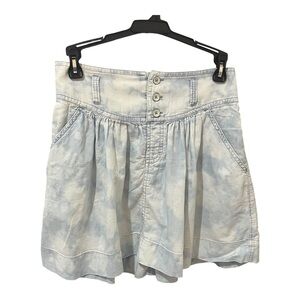 American Eagle Outfitters Blue Stone Washed Denim Flare Mini Skirt Size Small